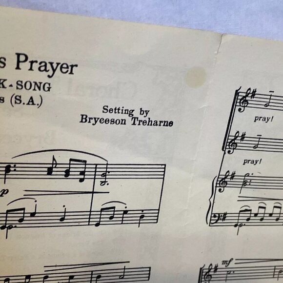 The Children's Prayer Sheet Music 1931 Boston Music Co. 2-part Chorus S.A. - Picture 7 of 9